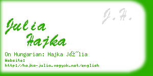 julia hajka business card